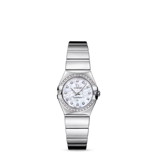 Omega Constellation Quartz 24 Brushed Stainless Steel / Diamond / MOP